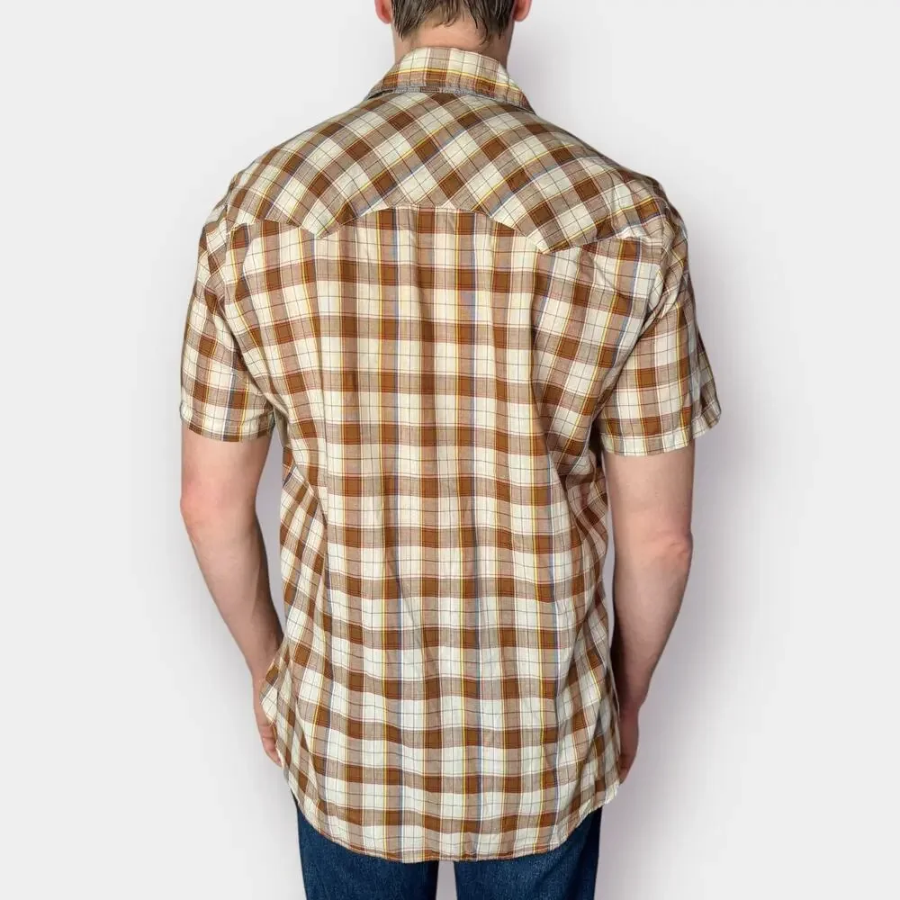 80s Levi’s Plaid Pearl Snap Size L - Picture 4 of 7